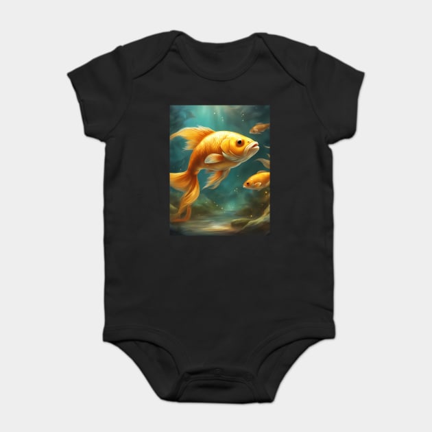 Fascinating Fish Characters Baby Bodysuit by animegirlnft